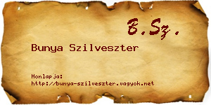 Bunya Szilveszter névjegykártya